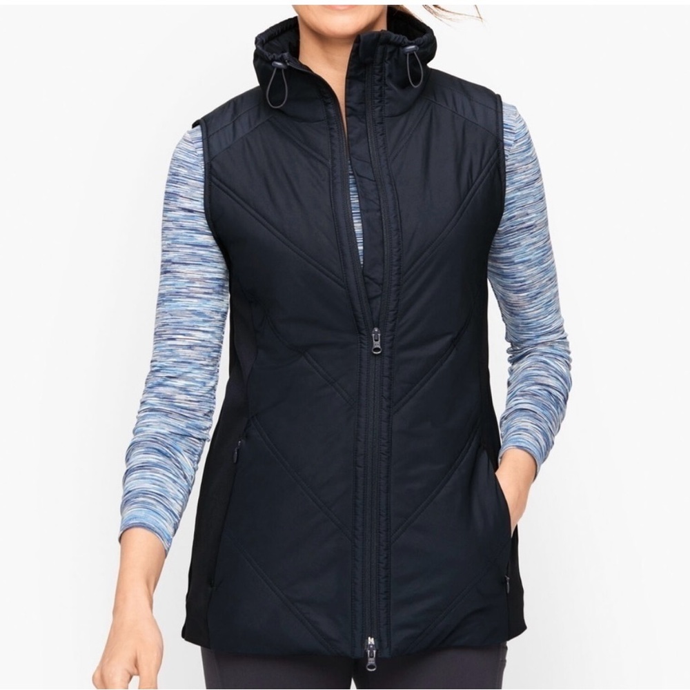 T by Talbots XL Vest Lightweight Navy Blue